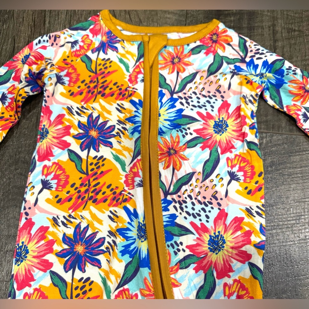 Floral print Bamboo Sleepie 18-24m - Picture 3 of 4